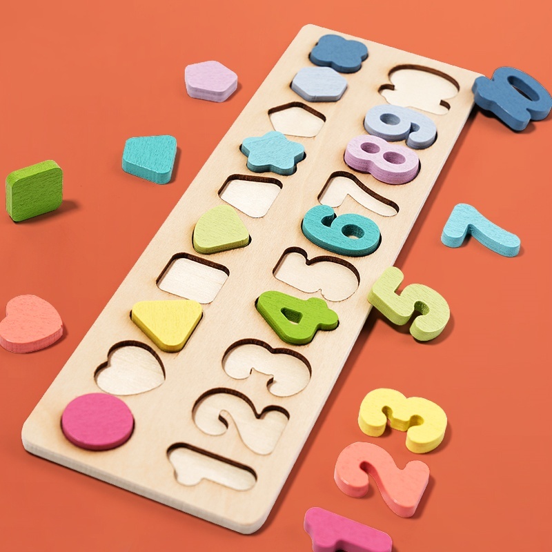 Two in one shaped puzzle logarithmic board