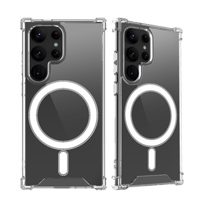 Samsung S24 için sıcak satış yüksek şeffaflık manyetik kabuk Ultra anti-sonbahar akrilik iki-in-one durumda yapılan TPU malzeme - Product Image 6