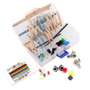 Kit pulsante elettronico Kit componenti elettronici di base con potenziometro di precisione, cicalino, condensatore per kit fai da te Arduino