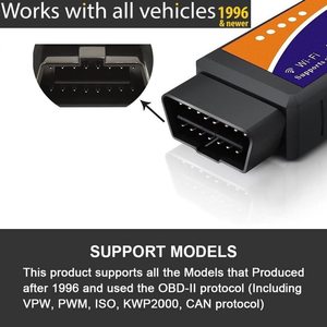 OBD Connect-IOS/Appleデバイスで使用するOBDII OBD 2 WIFI障害コードリーダー - Product Image 4