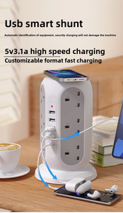 Enchufe vertical inteligente Multifuncional Conveniente 4USB Carga Tipo-c Enchufe de torre para el hogar - Product Image 6