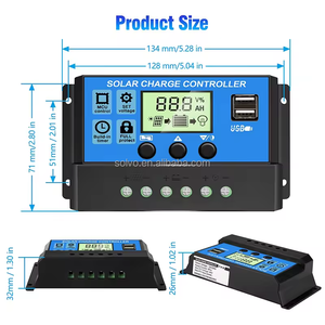 Solvo 10A 20A güneş enerjisi şarj cihazı denetleyicileri promosyon 20A PWM güneş enerjisi şarj cihazı denetleyici LCD ekran - Product Image 5