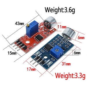 サウンドセンサーモジュール音声制御センサーMAX4466MAX9814スイッチ検出ホイッスルスイッチマイクアンプ - Product Image 4