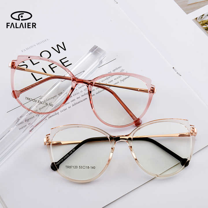 87120Cat Eye Spring Hinge Computer Cp Glasses Optical Frame Retro Eyeglasses Glasses Frames
