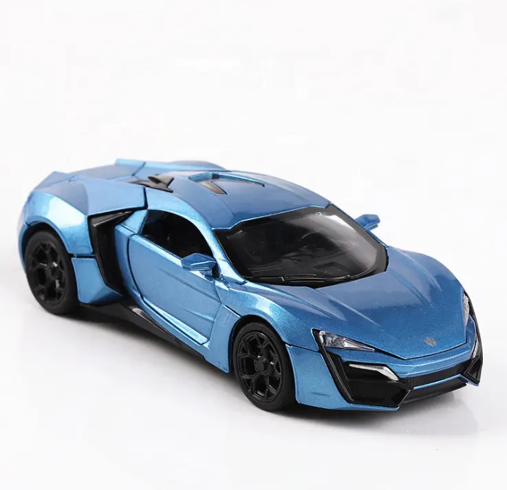 Dubai Supercar 1:32 Hot Model Diecast Model With Sound And Light Pullback Model For Collection And Creative Gift