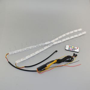12V Remote Control RGB 7colors Switchback Turn signal Flowing Running Car <strong>Led</strong> Crystal <strong>Tear</strong> Eyes Flexible <strong>Led</strong> DRL Strip Light - Product Image 4
