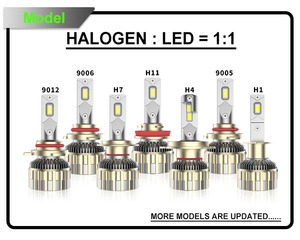 YUFING 65W H1 H11 LED変換キット3000K LEDヘッドライト電球対応ユニバーサルフィット全車 - Product Image 4