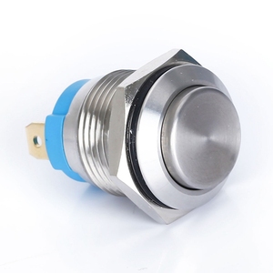 Su geçirmez 18A 1mm halka ve güç logosu aydınlatmalı başlat Push Button düz kafa yüksek akım basmalı düğme anahtarı - Product Image 1