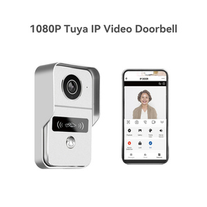 Sistema de timbre de intercomunicación con cámara inalámbrica alimentada por WIFI POE con pantalla táctil inteligente Tuya, intercomunicador de seguridad dorado, Control de acceso - Product Image 3