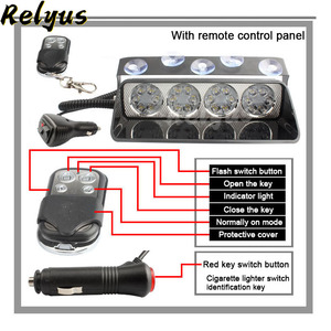 Reylus 12v日间运行闪光发光二极管灯24发光二极管闪烁模式Dccar闪光灯仪表板闪光灯警示灯 - Product Image 4