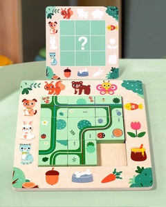 เกมกระดานปริศนาเขาวงกตสำหรับเด็กของเล่นเพื่อการศึกษาปฐมวัยสำหรับเด็กชายและเด็กหญิงอายุ5ถึง7ปีพบเส้นทาง - Product Image 4