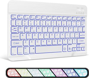Teclado inalámbrico Bluetooth turco QWERTY inalámbrico ruso teclado LED inalámbrico retroiluminación teclados para TV box - Product Image 2