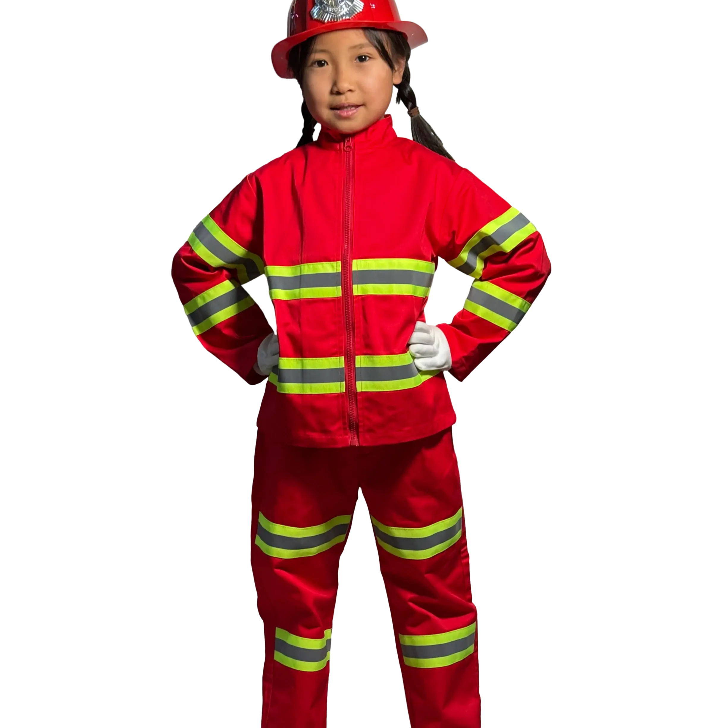Cosplay creazioni fuoco Fighter Costume per bambini bambino pompiere Costume arancione per bambini ragazzi Halloween Dress Up