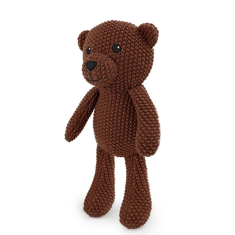 Knitted baby bear plush toy