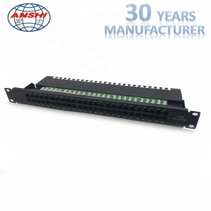 Anshi 19-1 אינץ 1u תקשורת חלקים cat3 25-יציאה krone לוח תיקון קול עם 50 יציאות krone