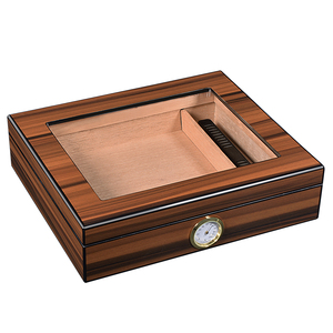 กล่องไม้ซีดาร์ humidor สำหรับ25-50ซิการ์ humidor พร้อมเครื่องวัดความชื้นและความชื้นกล่องซิการ์ - Product Image 5