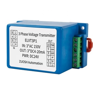 3フェーズ4ワイヤRS485 AC電圧トランスデューサーセンサー0-100V 0-200V 0-300V 0-465V to 4-20mA 0-10V AC電圧信号分離モジュール - Product Image 5