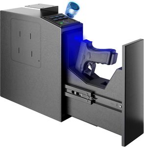 ปืนเลื่อนแบบไบโอเมตริกซ์ปลอดภัยสำหรับปืนพกที่ใช้สำหรับตั้งตอนกลางคืนโต๊ะข้างเตียง - Product Image 1