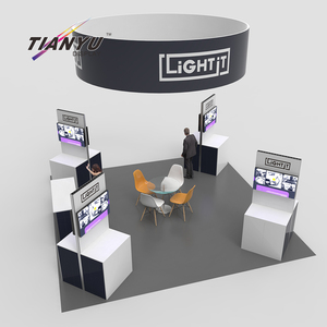 Nhà cung cấp hiển thị <span class=keywords><strong>Modular</strong></span> messe đứng EXPO triển lãm hiện đại nhôm gian hàng hệ thống triển lãm thương mại đảo đứng với TV - Product Image 2