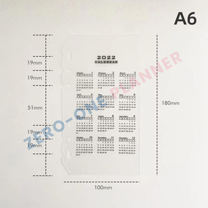 Custom A5 A6 Calendar Frosted PP Divider for Planner 2022 Plastic Index Pages with Date - Product Image 3