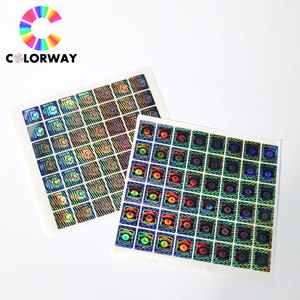 Hoja de etiquetas holográficas de alta seguridad Personalización Etiqueta adhesiva colorida antifalsificación con códigos individuales - Product Image 3
