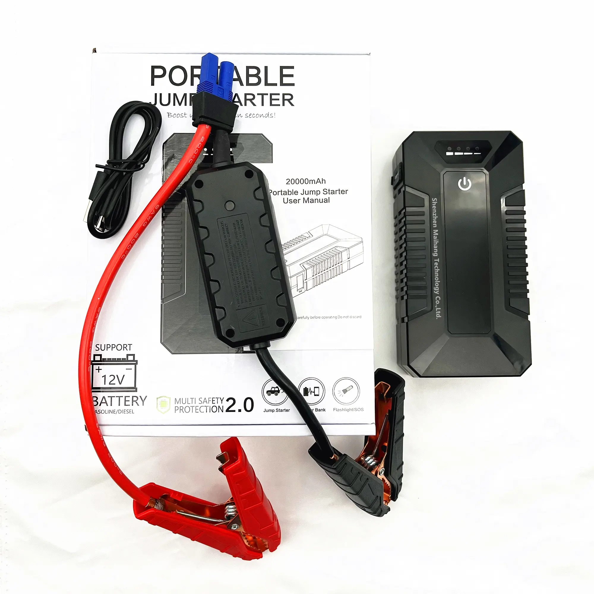 Bateria de carro 20000mah Power Bank Car Emergency Power Supply Multi-Function Jump Starter