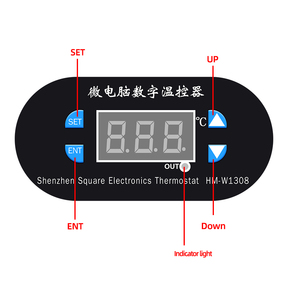 Sensor Digital de calor frío ajustable, interruptor de termostato con pantalla roja, XH-W1308, W1308, CA de 220V, CC de 12V - Product Image 5
