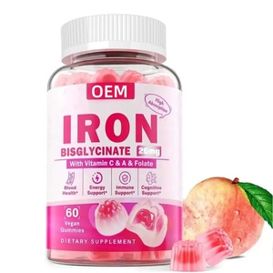 2025 baru pasokan pabrik Gummies besi Bisglycinate suplemen diisi Gummies untuk mendukung kesehatan darah - Product Image 1