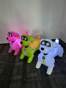 קוד סריקה אופנתית אופניים חשמליים לפוצץ בועה כלבלב קריקטורה חיה מודל רכיבה עבור פארקי שעשועים - Product Image 3