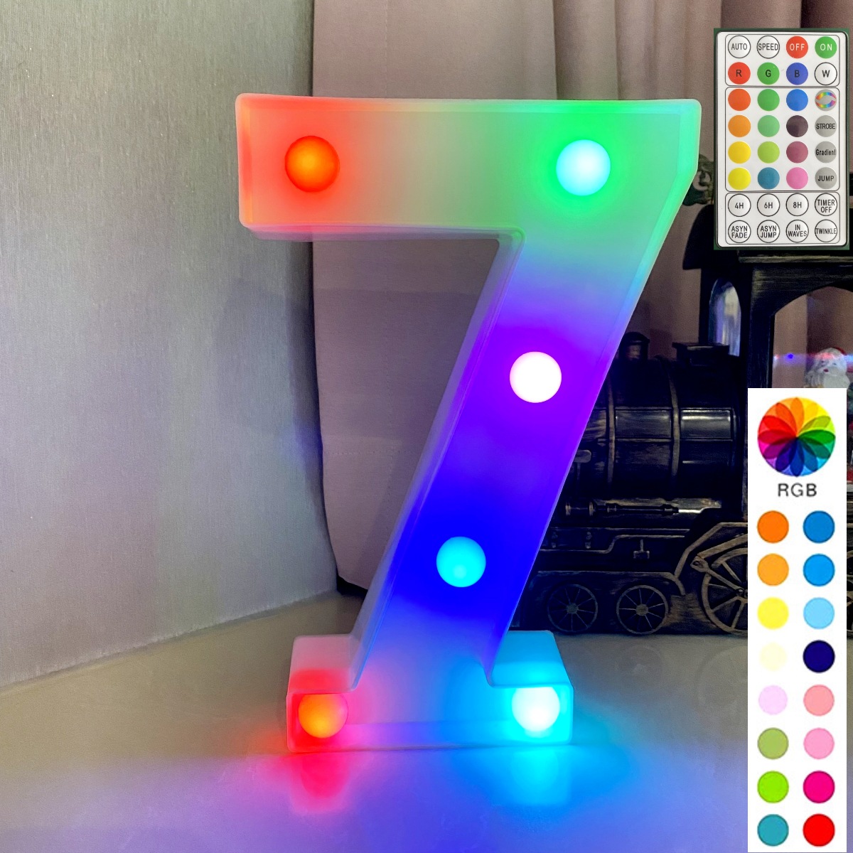 Colorful synchronous remote control white bottom letter: 7