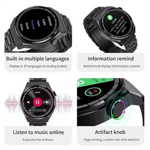 HD экран для Bluetooth Смарт-часы для мужчин бизнес и Спорт Чехол из сплава с операционной системой Android модные умные часы - Product Image 5