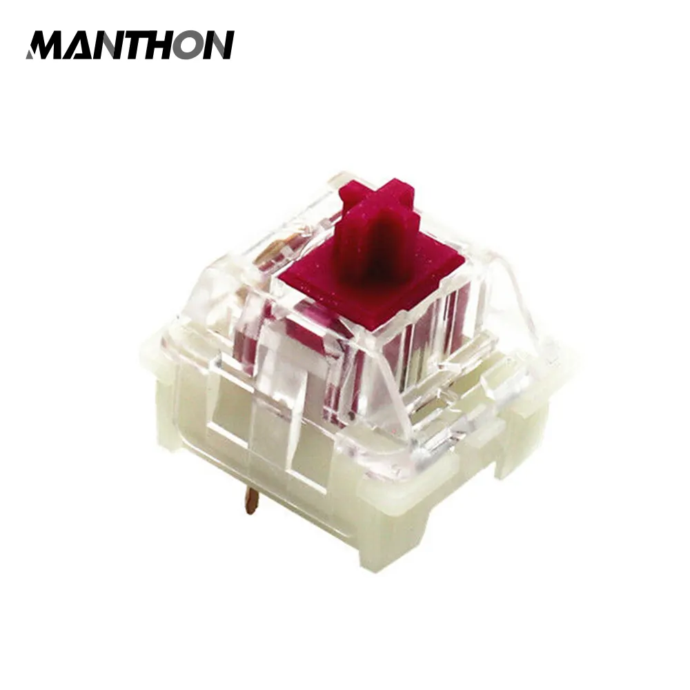 KTT CONTENT Wine Red Color 55g Linear Switch 3 Pin POM hotplug Mechanical Keyboard Custom Linear Switches RGB Gaming Keyboard