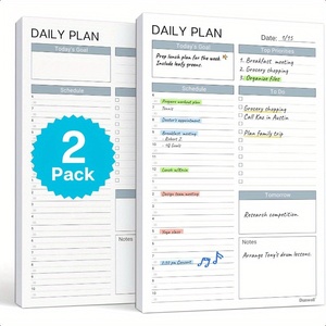 Almohadillas para planificador diario, 2 uds., organizador de tareas de bloqueo de tiempo con rastreador de objetivos, lista de tareas pendientes y horario para una mayor productividad - Product Image 1