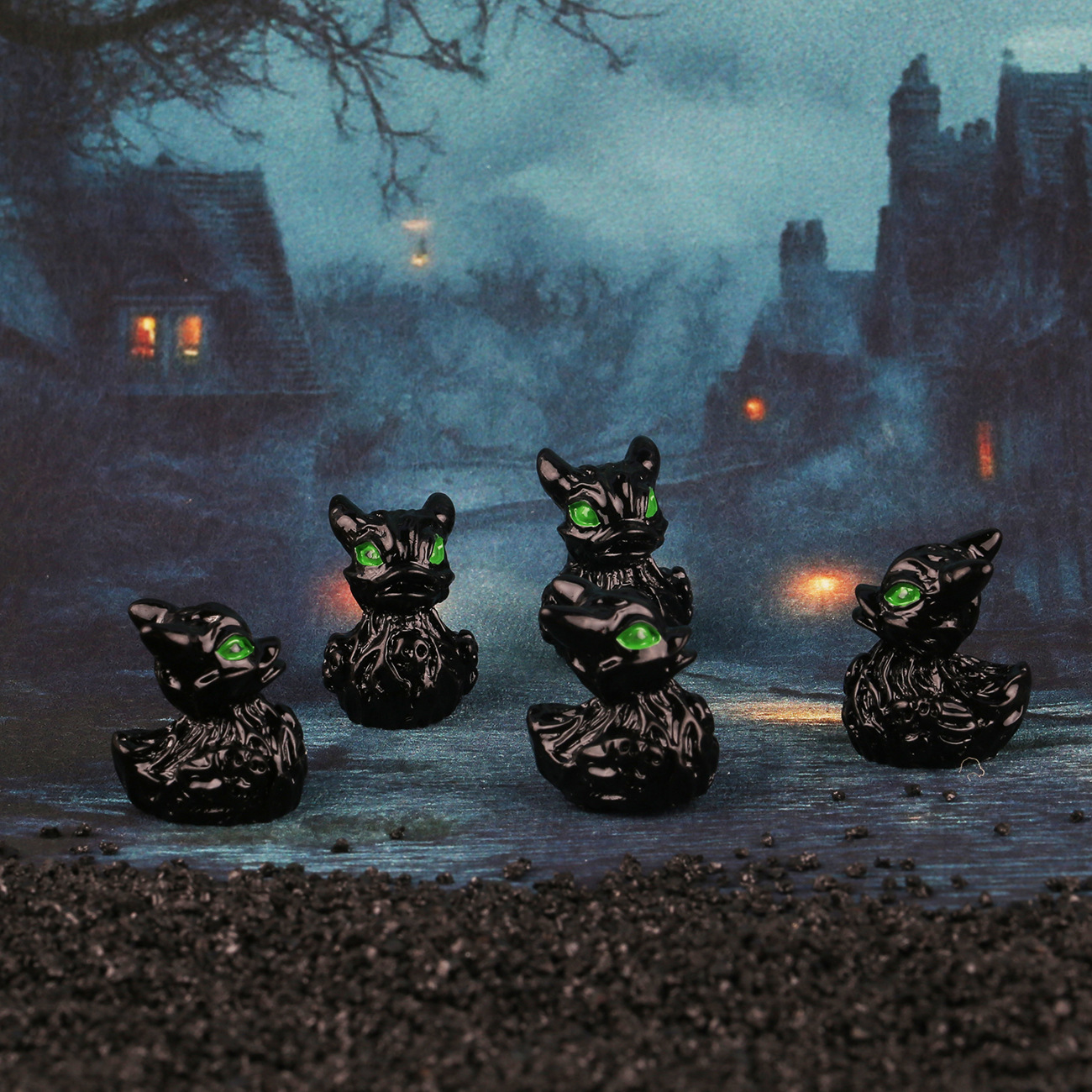 120pcs Horn green-eyed devil duck