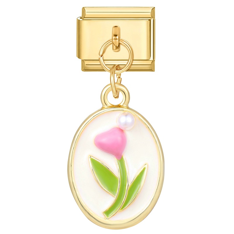 YWXH-49-Tulipán base dorado-rosa