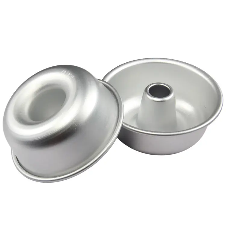 Tubos de aluminio estriados para hornear, sartenes para pasteles, cocina, hogar, calentamiento uniforme, duraderos, fáciles de limpiar, Plata