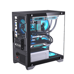 Lovingcool fabbrica Custom da tavolo PC custodia per Computer costruito in vetro trasparente Mid Tower MATX ITX PC Case parti RGB Cooler Cabinet - Product Image 2