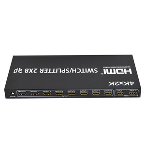 2X8 <strong>HDMI</strong> Splitter Full HD 4K 3D Video <strong>HDMI</strong> <strong>Switcher</strong> 2x8 Split <strong>2</strong> in <strong>8</strong> Out Dual Display for PS3 Xbox PC to HD TV Monitor Projector - Product Image 1