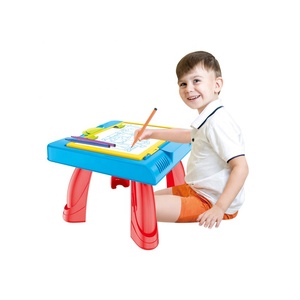 Обучающий стол 2 в 1, игрушечный стираемый магнитный стол для рисования - Product Image 4