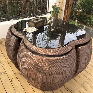 户外库存地段庭院花园藤沙发套装家具 - Product Image 1