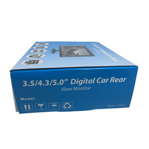 Monitor LCD de 3,5 pulgadas Entrada 2AV 12V Monitor de tablero Vista trasera frontal Mini Pantalla de coche