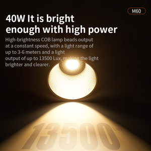 Bicolor 3400 mAh eingebaute Batterie 40 W Handheld tragbare COB kontinuierliche Ausgangbeleuchtung Scheinwerfer LED Videolicht - Product Image 3