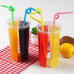 HeePACK 700ml2コンパートメント使い捨てPP注入プラスチックカップツインスプリットコーヒーシェアカップ - Product Image 1