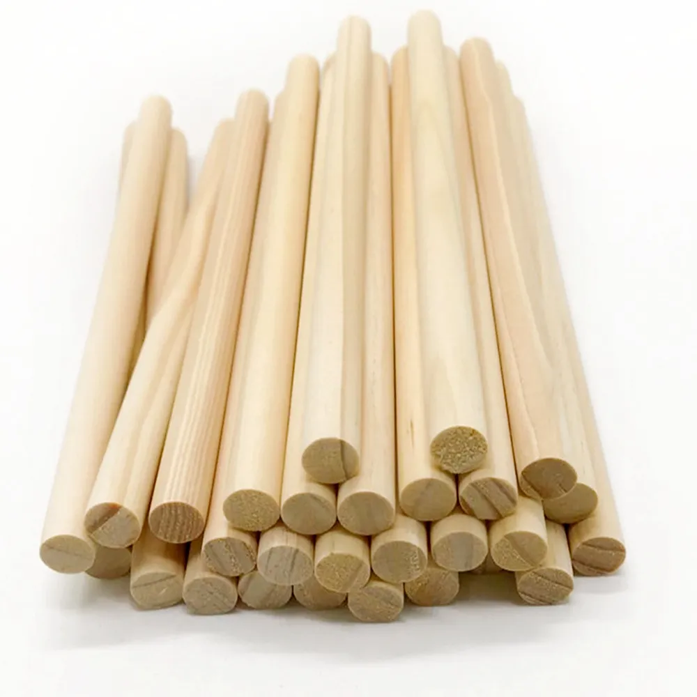 Unfinished wooden cleaning tool accessories hardwood round wooden sticks mop stick broom poles