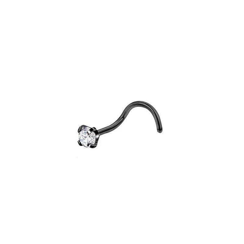 Tige en S en zircon noir