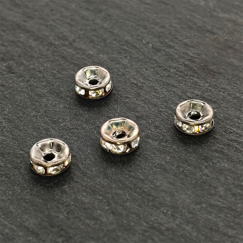 Gunmetal black gold straight-edged white diamond