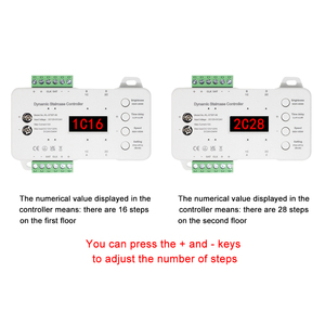 DC12V 24V Indoor PIR Motion <strong>Sensor</strong> 16 Channels Remote Control Staircase Step LED Strip Dimmer Dynamic Stair <strong>Light</strong> Controller - Product Image 4