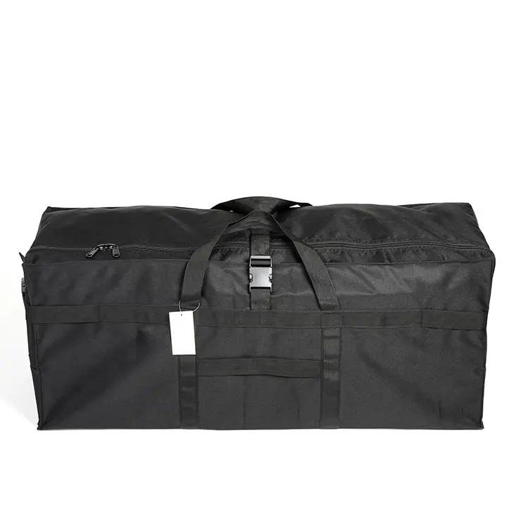 High quality big black storage luggage bags custom waterproof large outdoor duffel capacity bag for family vacation