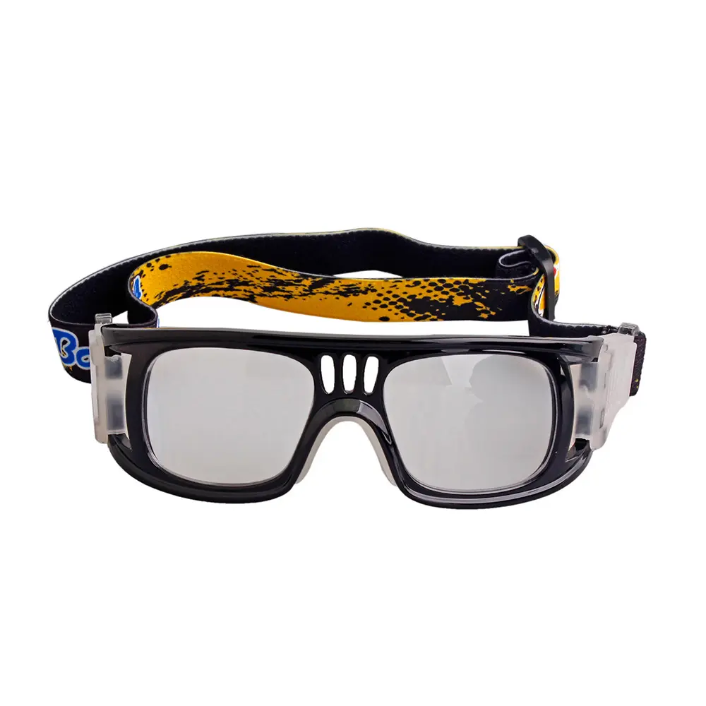 पुरुष पीसी आउटडोर फुटबॉल बास्केटबॉल चश्मा सुरक्षात्मक आँख सिलिकॉन स्पोर्ट्स चश्मा