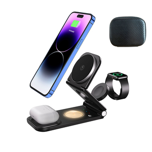 3 in1ワイヤレス充電器ドック充電ステーション3in1 Apple Watch iPhone 14 13 12 XS磁気用 - Product Image 1